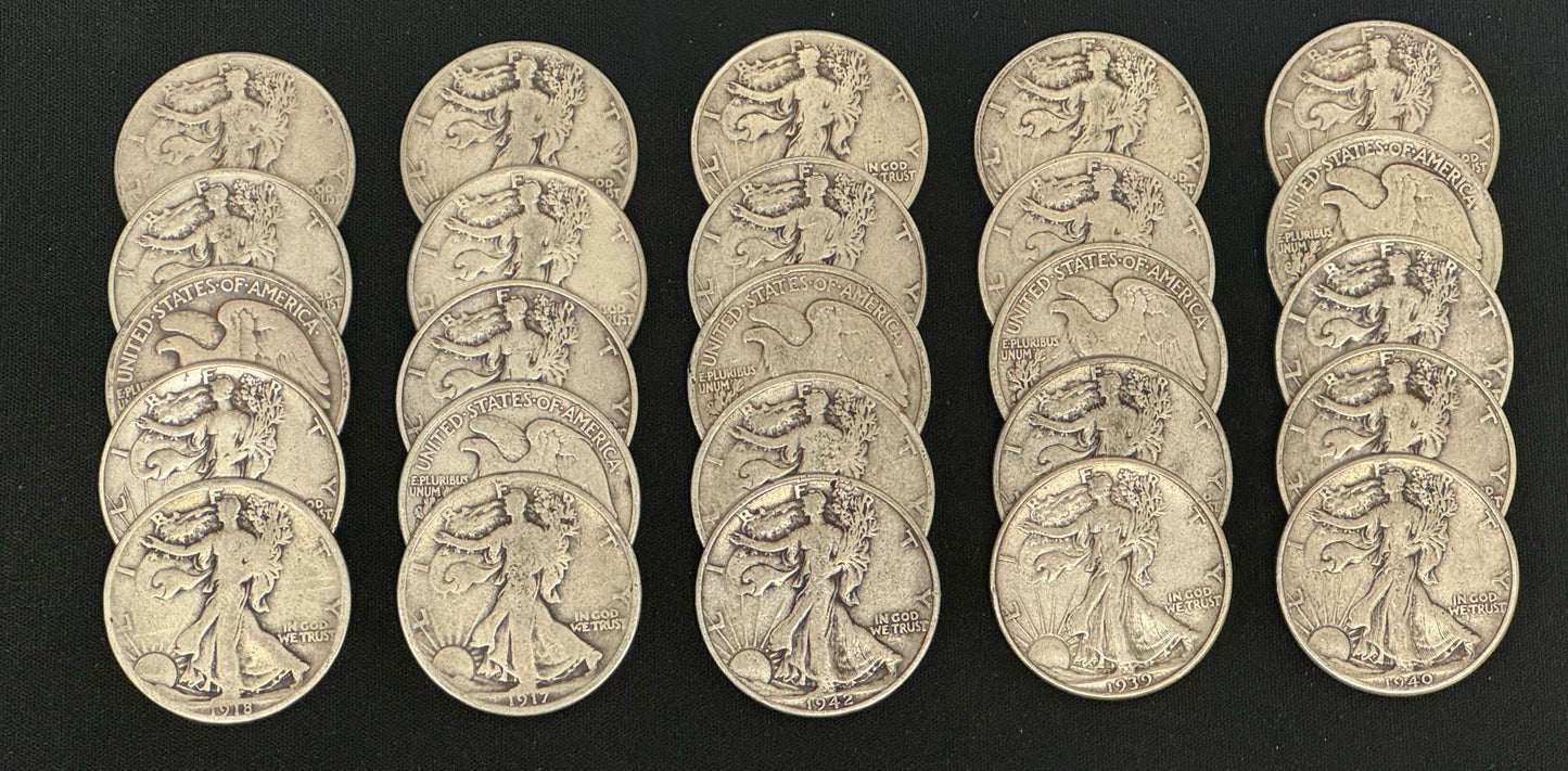 Walking Liberty Half Dollars - Collector Quality Circulated - CoinsTV
