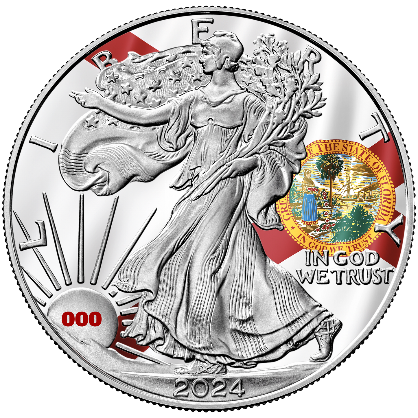 2024 State Flags Silver Eagle - Florida Limited Edition - CoinsTV