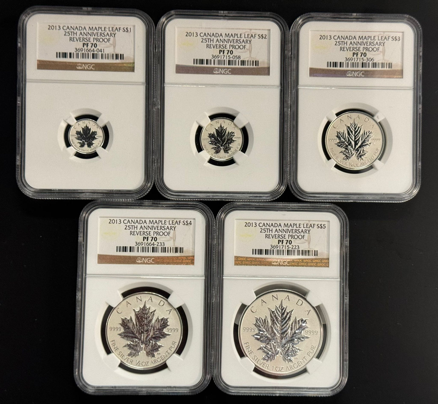 2013 Canada Maple Leaf Silver - NGC PF70 Reverse 25th Anniversary Set - CoinsTV