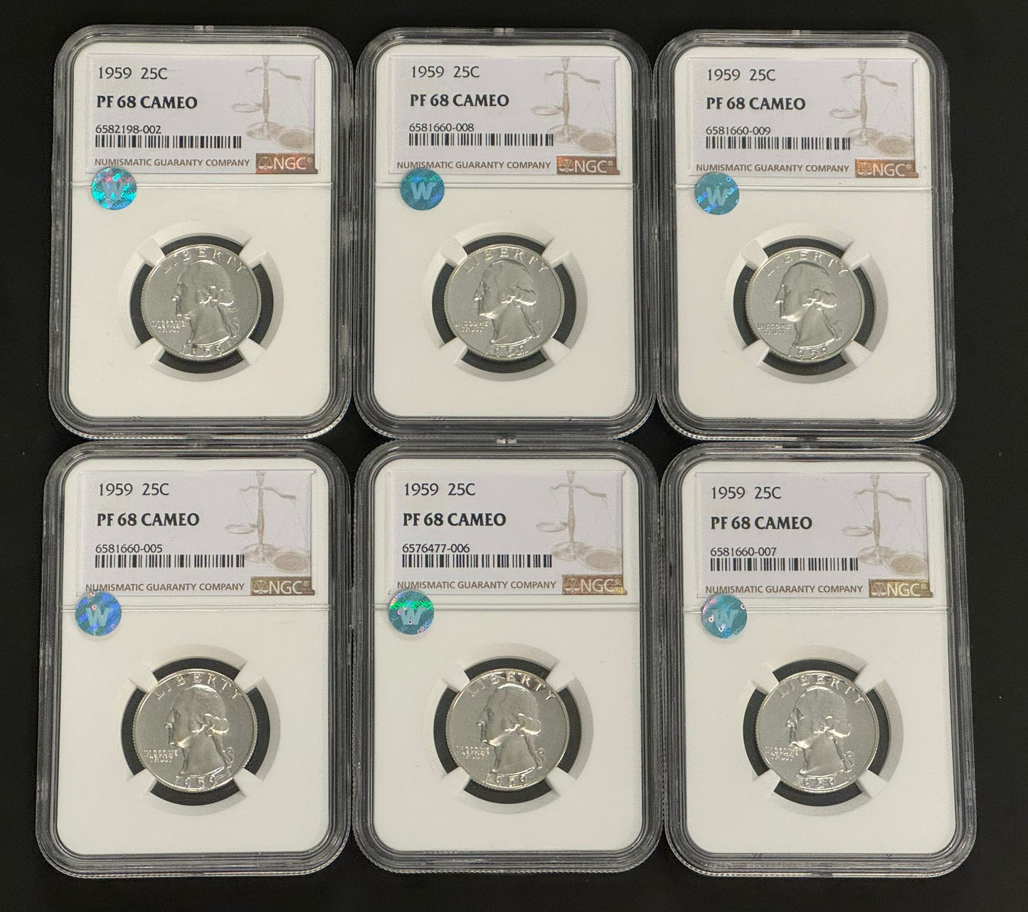 1959 Washington Silver Quarter Philadelphia - NGC PF68 Cameo Sight White - CoinsTV