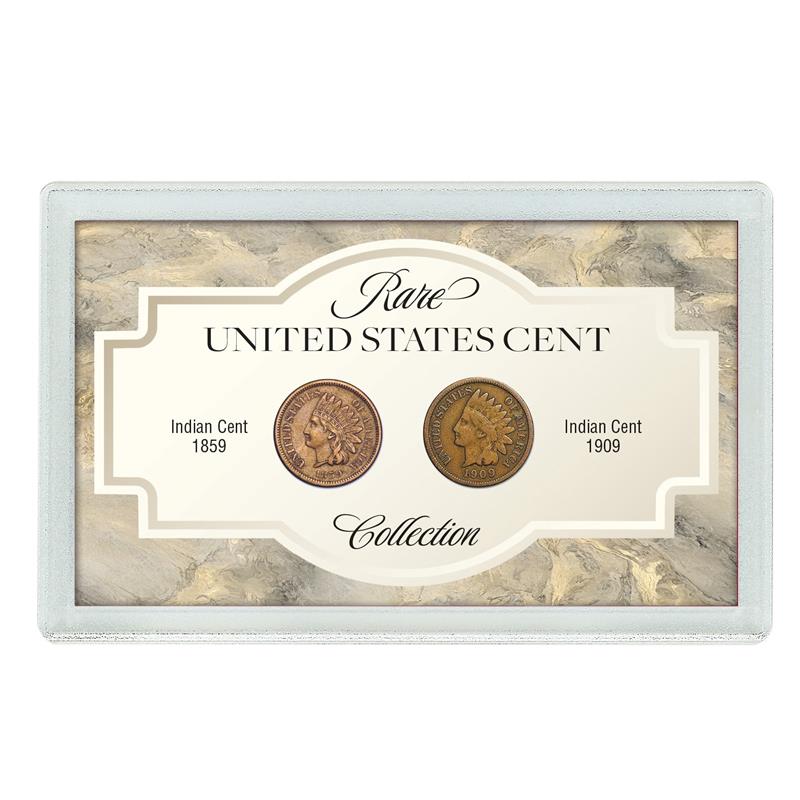 Rare US Cent Collection - First & Last Indian Head Pennies 1859 & 1909 - CoinsTV