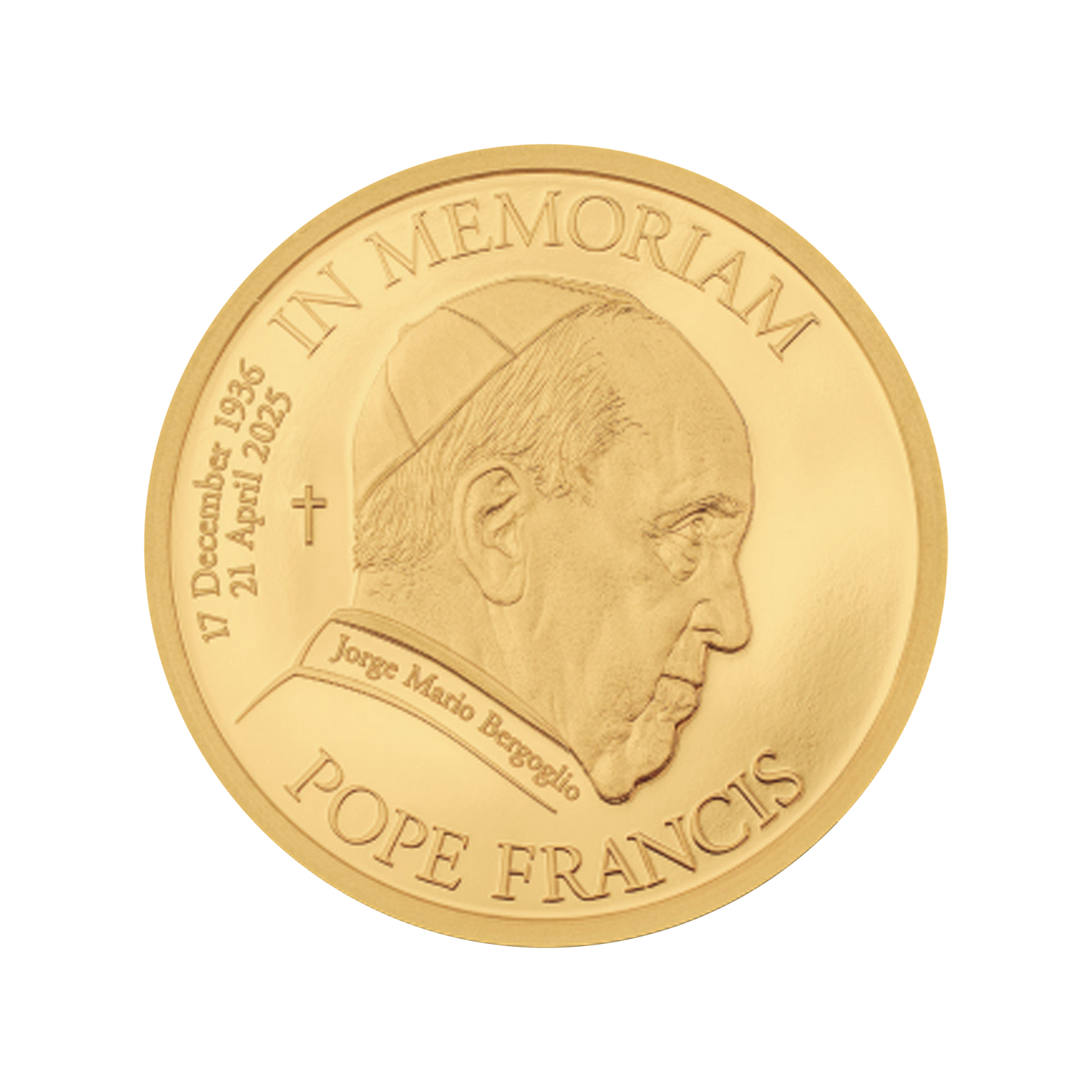 2025 Cook Islands In Memoriam Pope Francis 0.5g Gold Coin - CoinsTV
