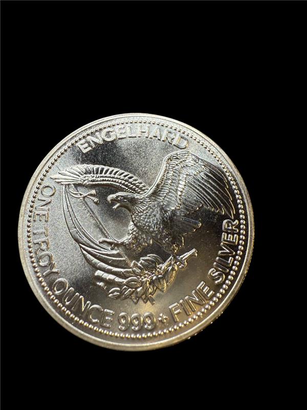 1986 1oz Engelhard prospectors Silver Round - Brilliant Uncirculated - CoinsTV