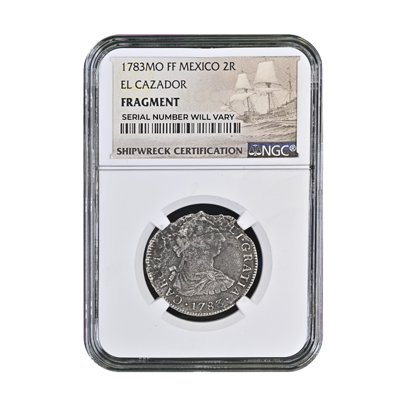 El Cazador 2 Reales Fragment Shipwreck - NGC - CoinsTV