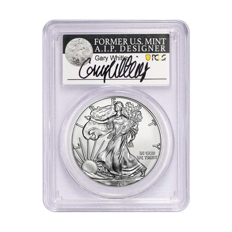 2016 Silver Eagle - Gary Whitley Signed - PCGS MS70 30th Anniversary - CoinsTV