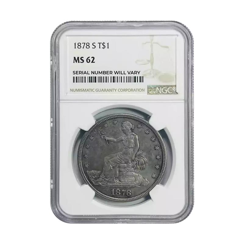 1878-S Trade Dollar San Francisco - NGC MS62 - CoinsTV