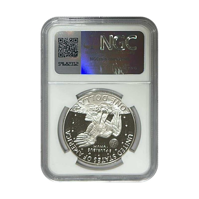 1974 S Eisenhower Silver Dollar San Francisco - NGC PF69 UCAM Eisenhower Signature Label - CoinsTV