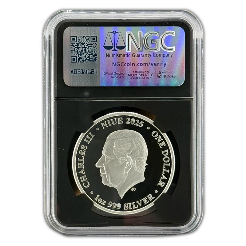 2025 Niue Saturn From Titan 1 oz Silver Coin NGC PF 70 UCAM Galaxy Label