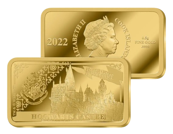 2022 Wizarding World of Harry Potter - Hogwarts Castle - 0.5 gram Gold Bar - CoinsTV
