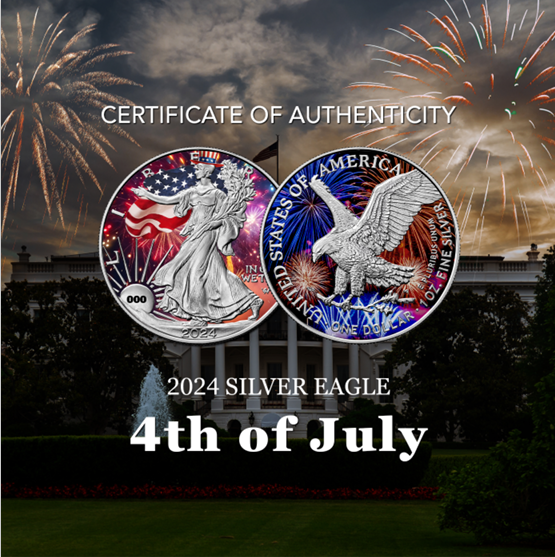 2024 Fourth of July Silver Eagle - CoinsTV