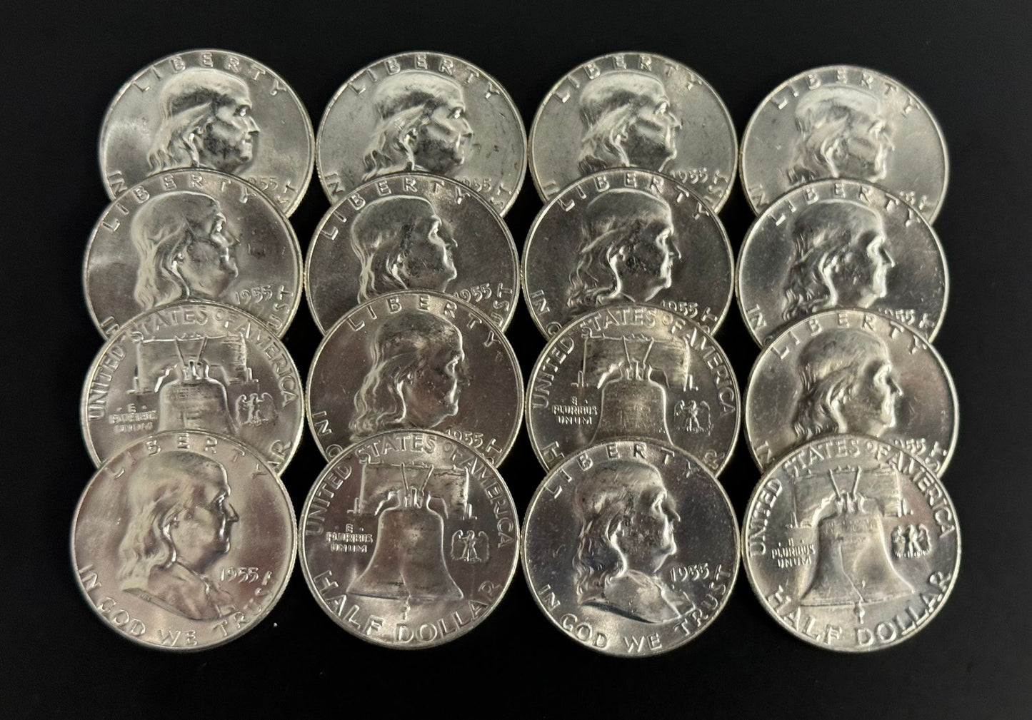 1955 Franklin 90% Silver Half Dollar Philadelphia - Bugs Bunny - Uncirculated