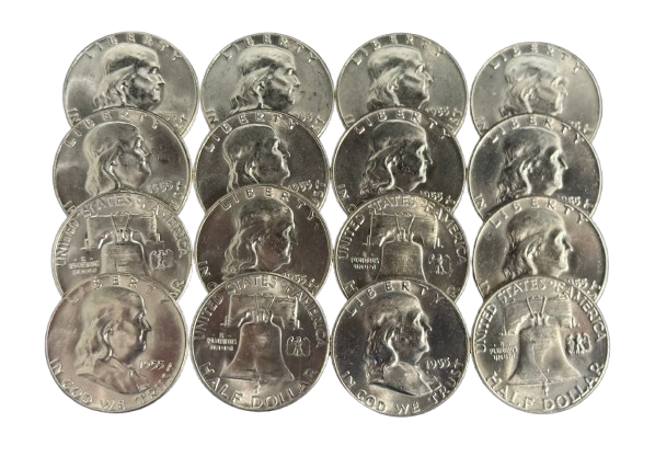 1955 Franklin 90% Silver Half Dollar Philadelphia - Bugs Bunny - Uncirculated