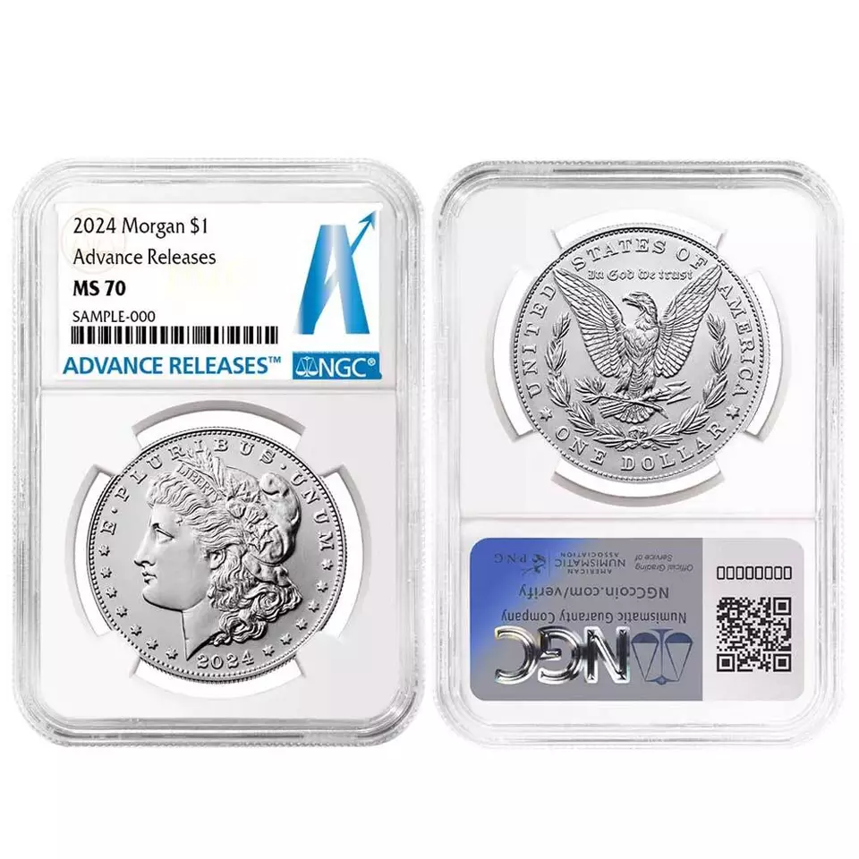 2024 Morgan & Peace Dollar 2 pc Set - NGC MS70 Advanced Release