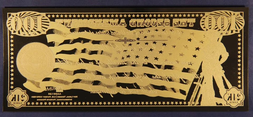 The Second Amendment Aurum 100 mg 24K Gold Note - CoinsTV