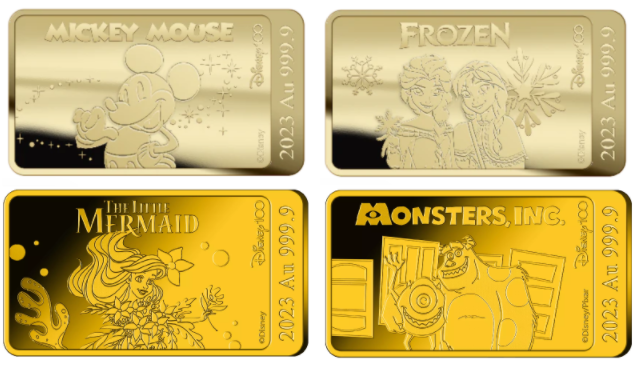 2023 Solomon Islands Disney Grab Bag 1/100 oz Gold Bar - CoinsTV
