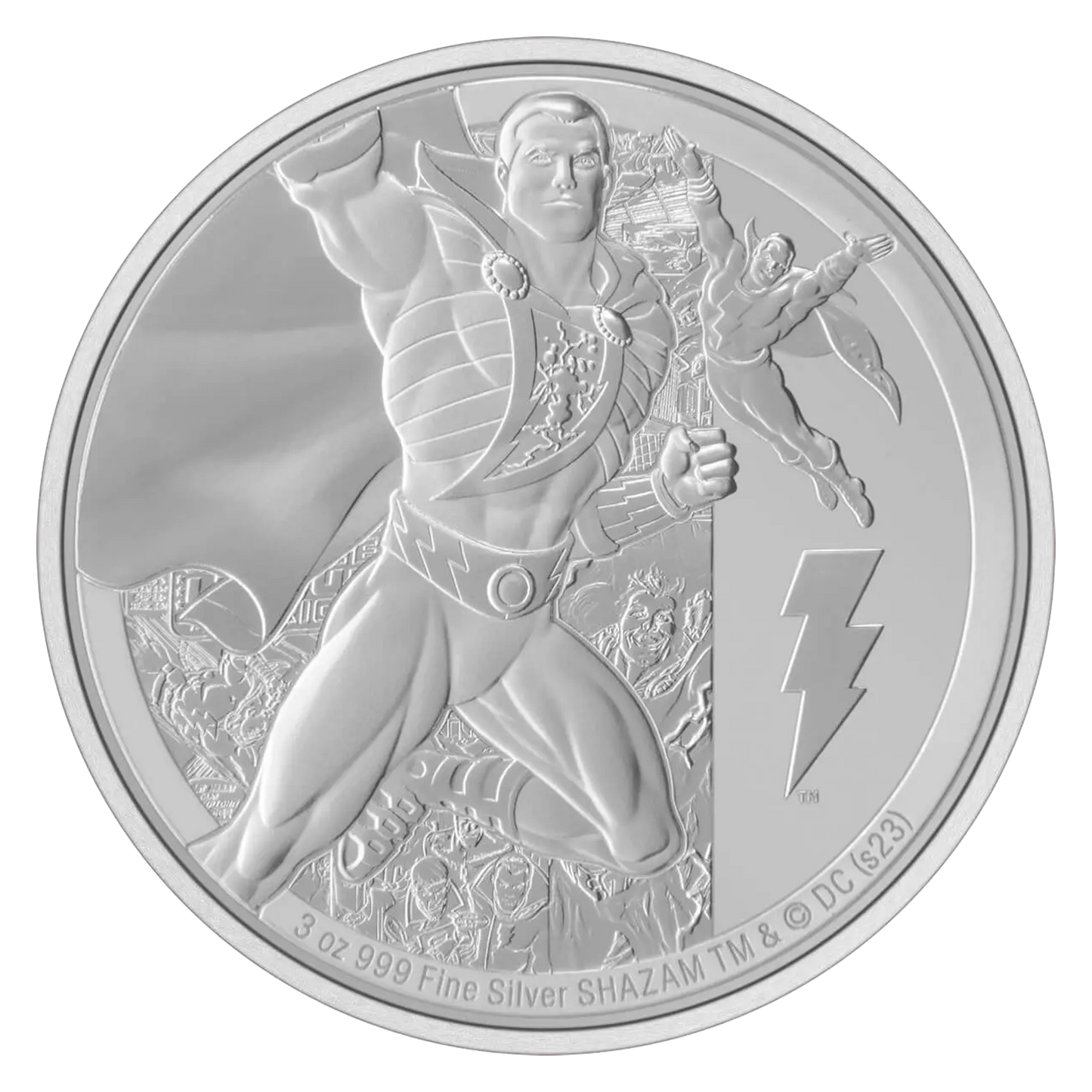 2023 DC Classics - Shazam 3 oz silver - CoinsTV