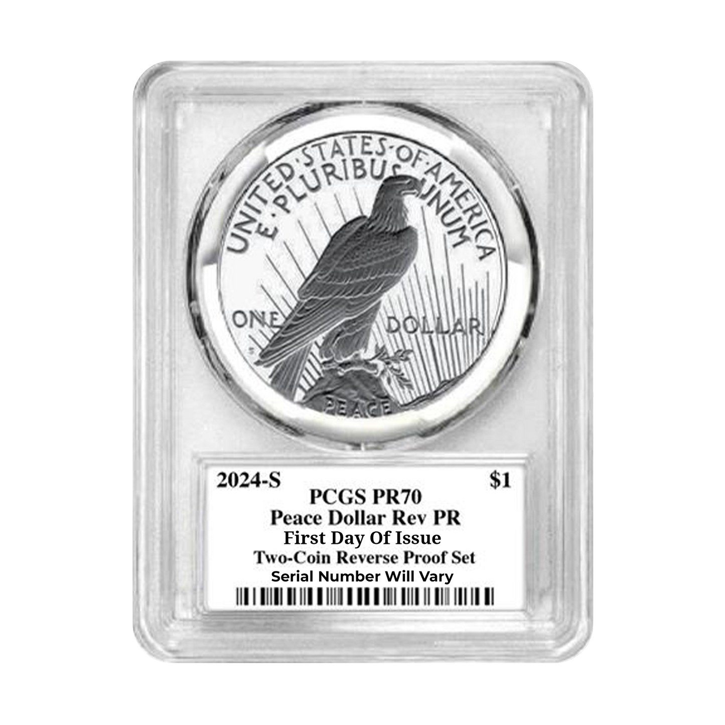 2024-S Morgan and Peace Silver Dollar - Cleveland Signature - Two-Coin Reverse Proof Set - PCGS PR70 FDOI - CoinsTV