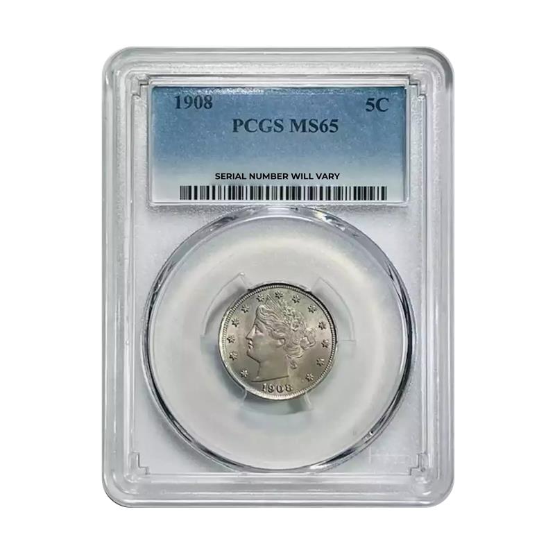 1908 Liberty Nickel - PCGS MS65 - CoinsTV