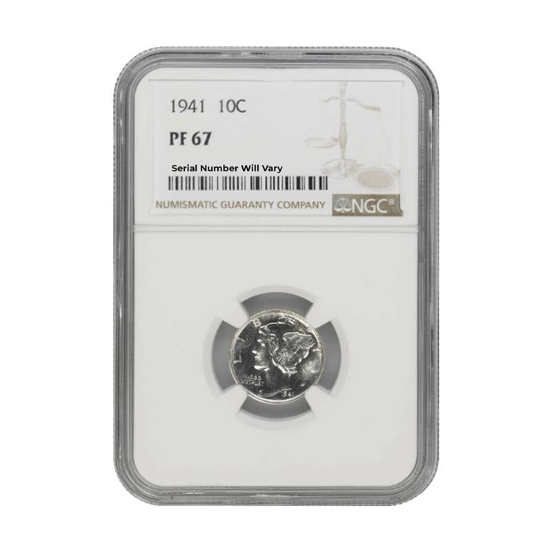 1941 Mercury Dime - NGC PF67 - CoinsTV