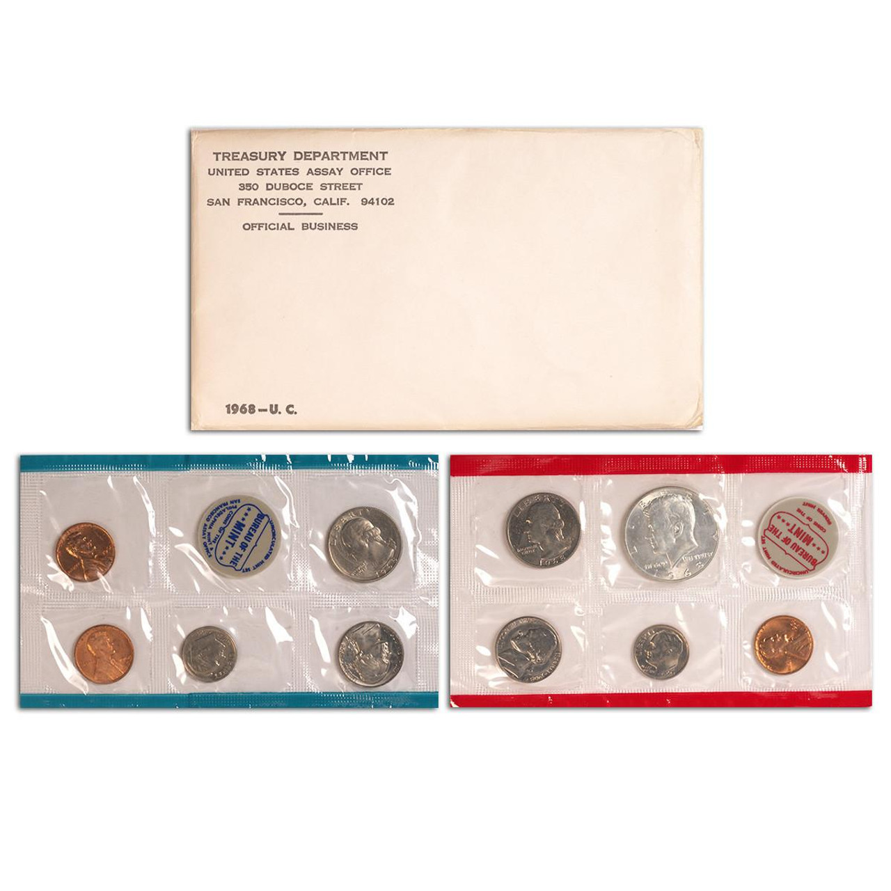 1968 US Mint Set - 10 Coins - Unopened - CoinsTV