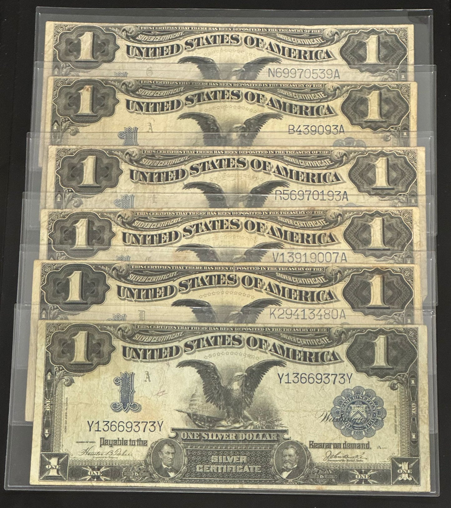 1899 $1 Silver Certificate "Black Eagle" – Striking VF - VF+ Note