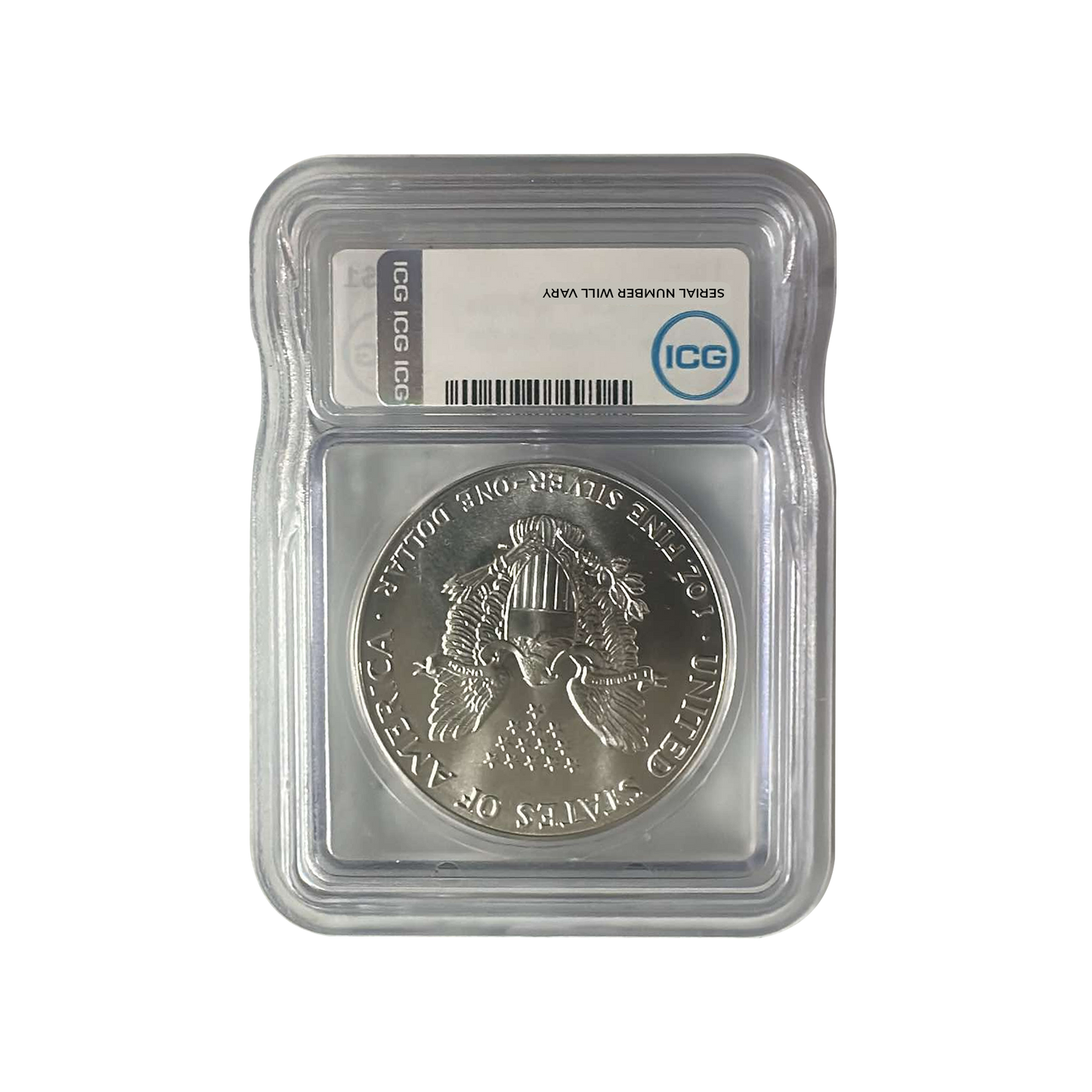 1987 Silver Eagle - Austin Hutto Signature - ICG MS69+ - CoinsTV