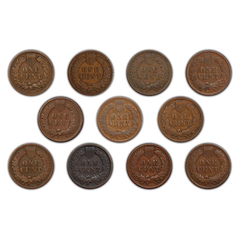 1899-1909 Indian Head Cent 11pc Collection - The Final Decade - CoinsTV