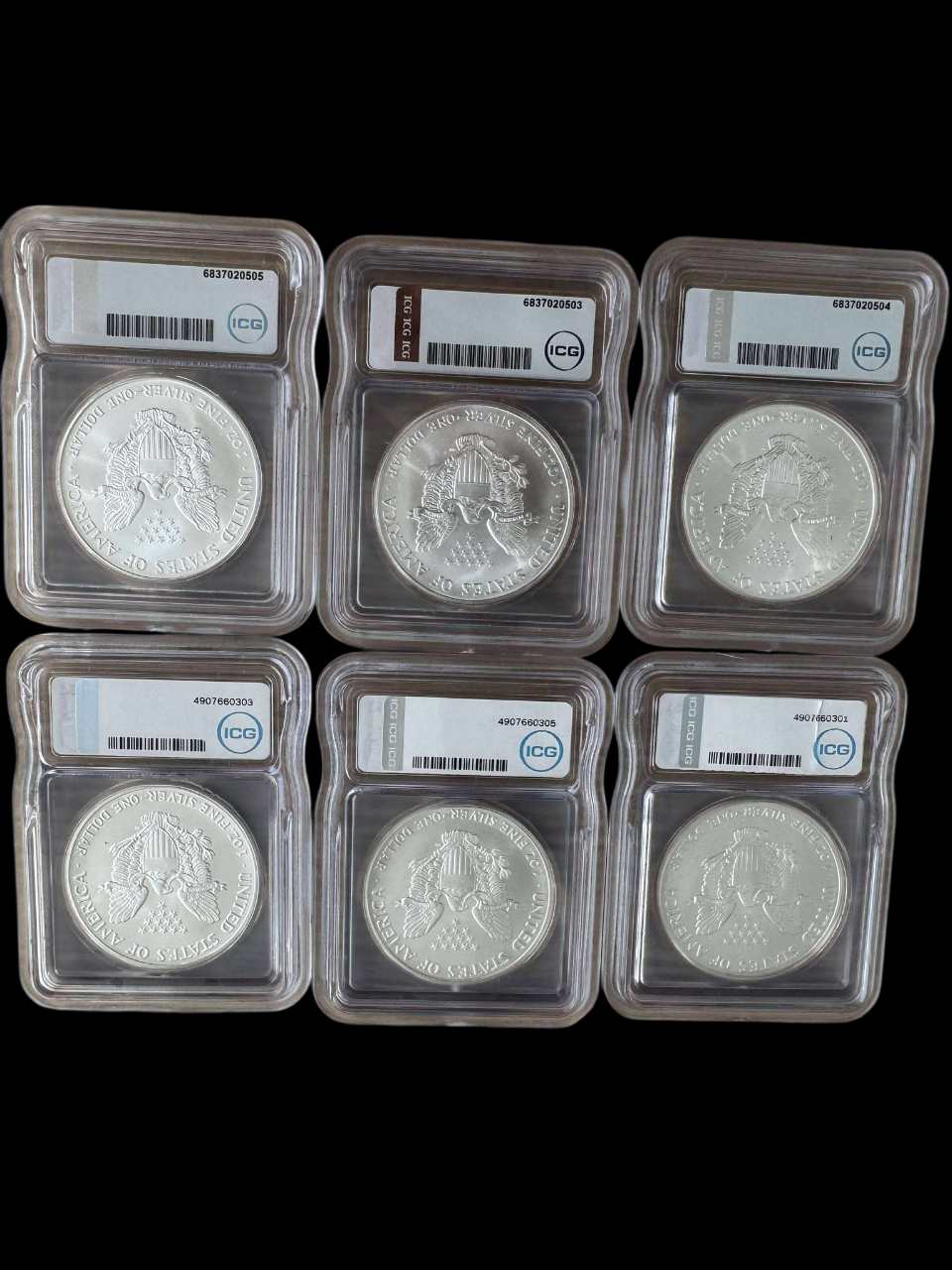 Silver Eagle Struck Thru Error Grab Bag – ICG MS69 Austin Hutto Signature - CoinsTV