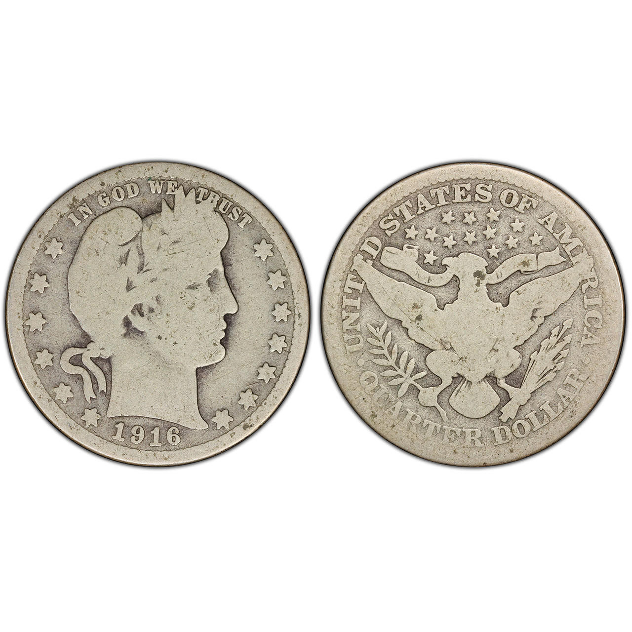 1892 & 1916 Barber Quarter 2pc Set (First & Last) - CoinsTV