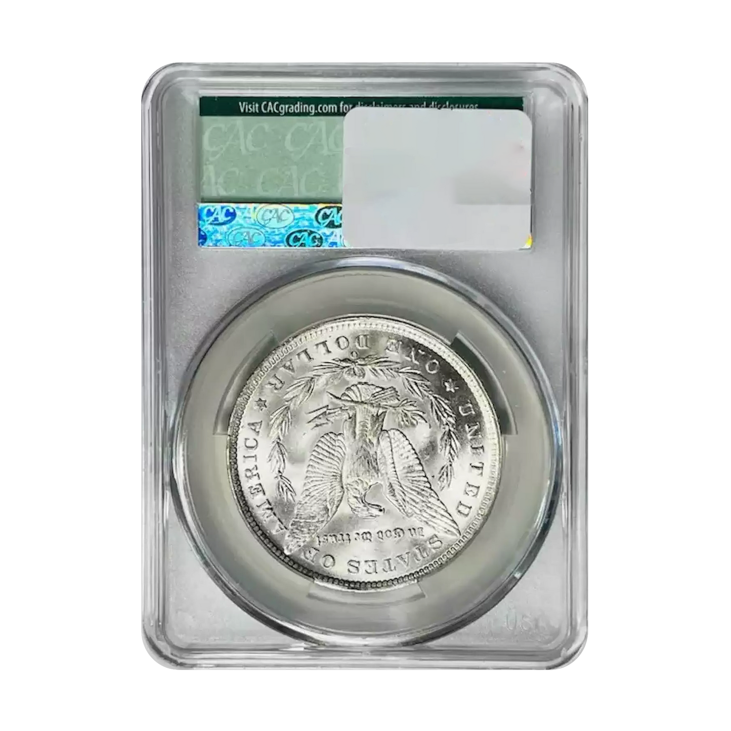 1890-O Morgan Silver Dollar New Orleans - CAC MS63 Sight White - CoinsTV