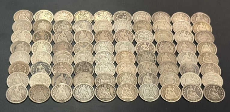 Seated Liberty Half Dime - Collectors Quality Circulated - CoinsTV