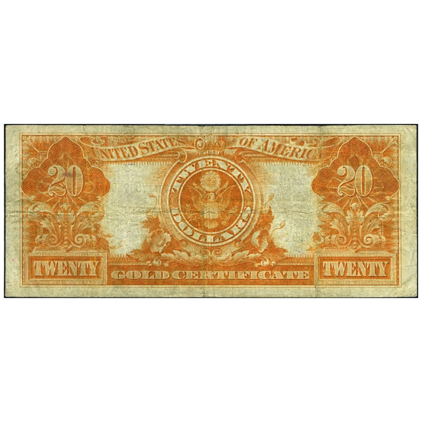 1922 $20 Gold Certificate Currency Note VF - CoinsTV