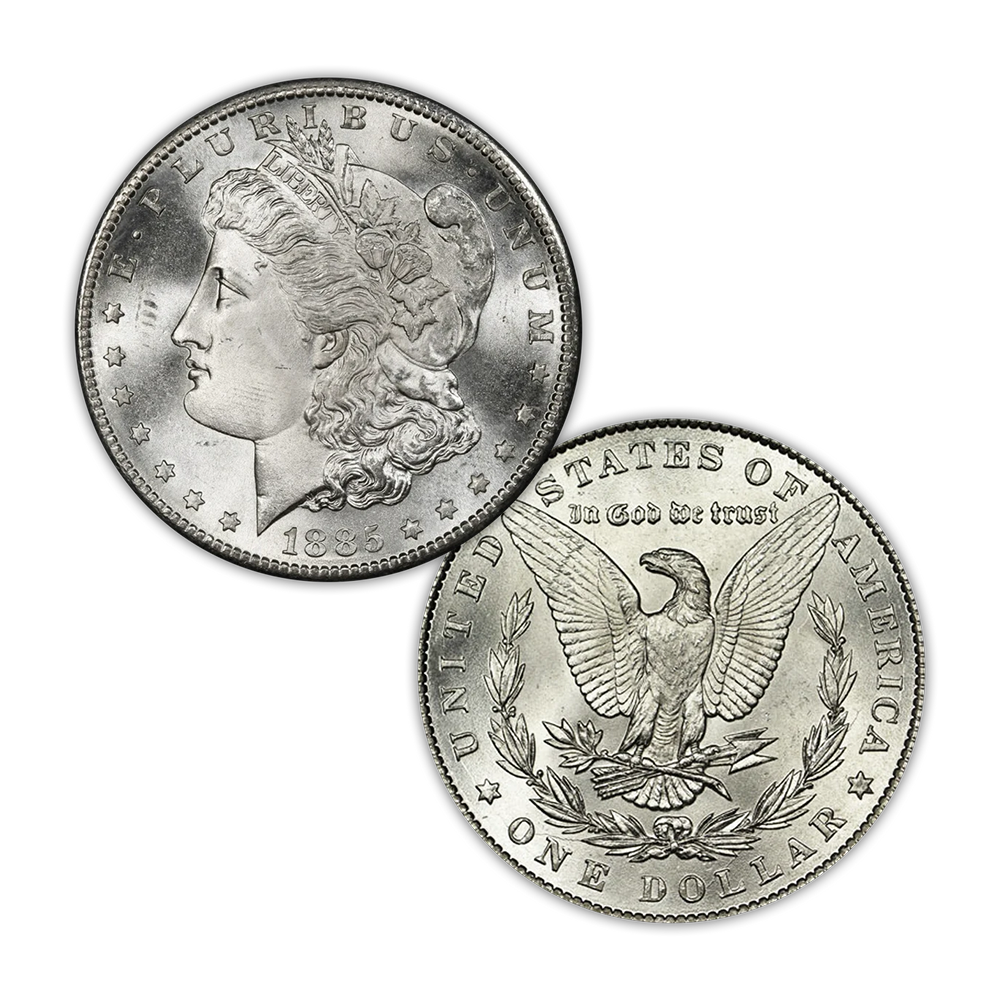 1885 Morgan Silver Dollar Philadelphia - Brilliant Uncirculated