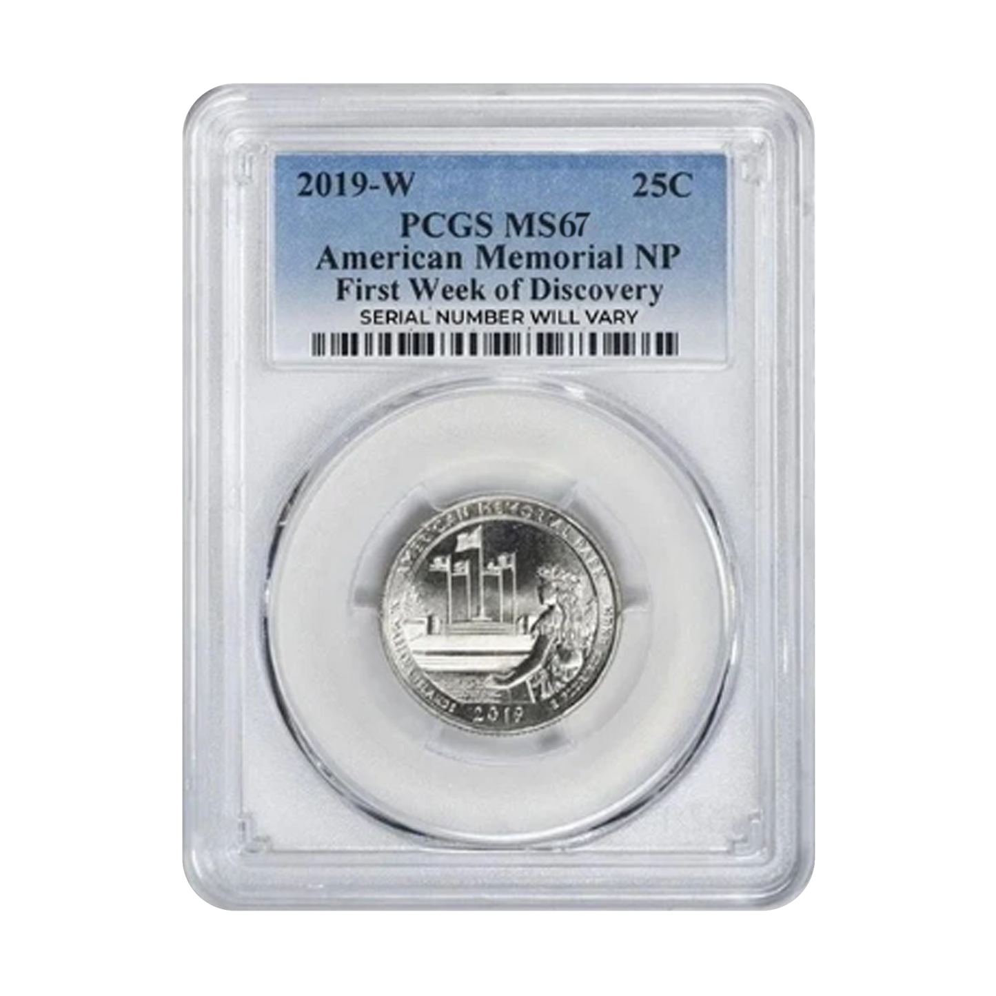 2019 American Memorial Quarter Dollar West Point - PCGS MS67 First Week of Discovery - CoinsTV