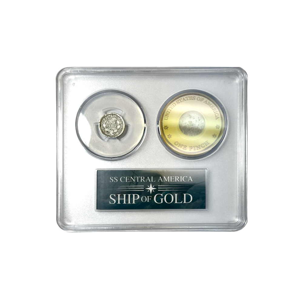 Seated Liberty Dime SS Central America "Ship of Gold" & California Gold Dust - PCGS XF45 Grab Bag