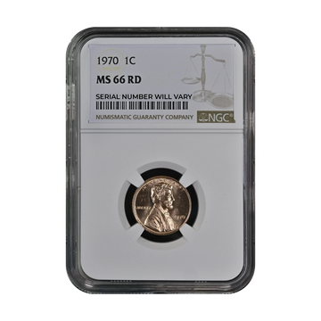 1970 Lincoln Memorial Cent - NGC MS66 RD