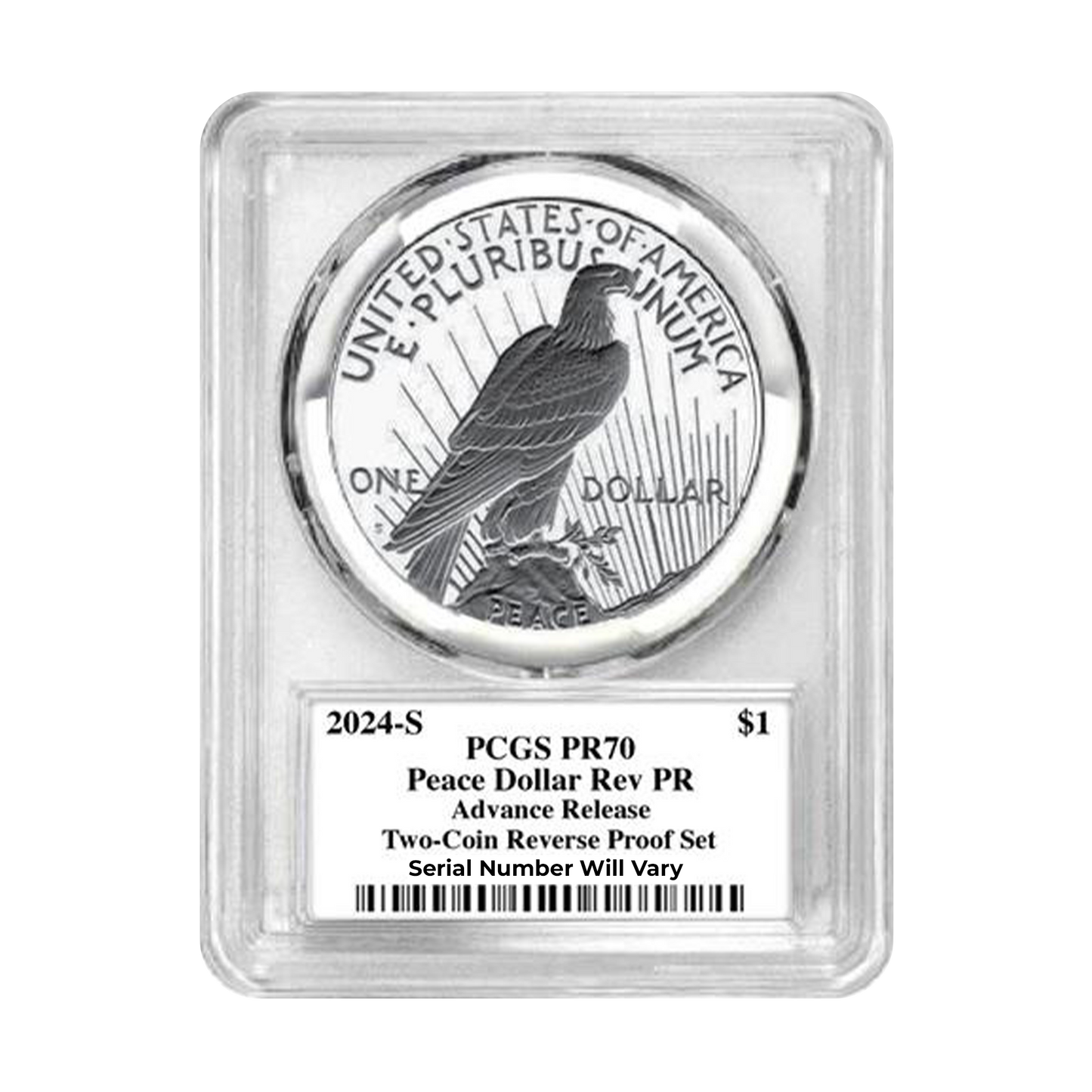 2024-S Morgan and Peace Silver Dollar - Advance Release - Cleveland Signature - Two-Coin Reverse Proof Set - PCGS PR70 - CoinsTV