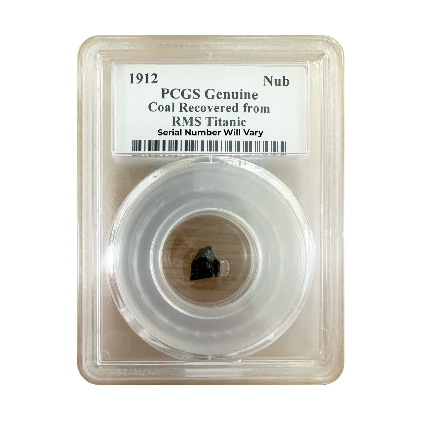 1912 Genuine Coal Recovered from RMS Titanic - PCGS Certified