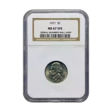 1971 Jefferson Nickel - NGC MS67 5FS