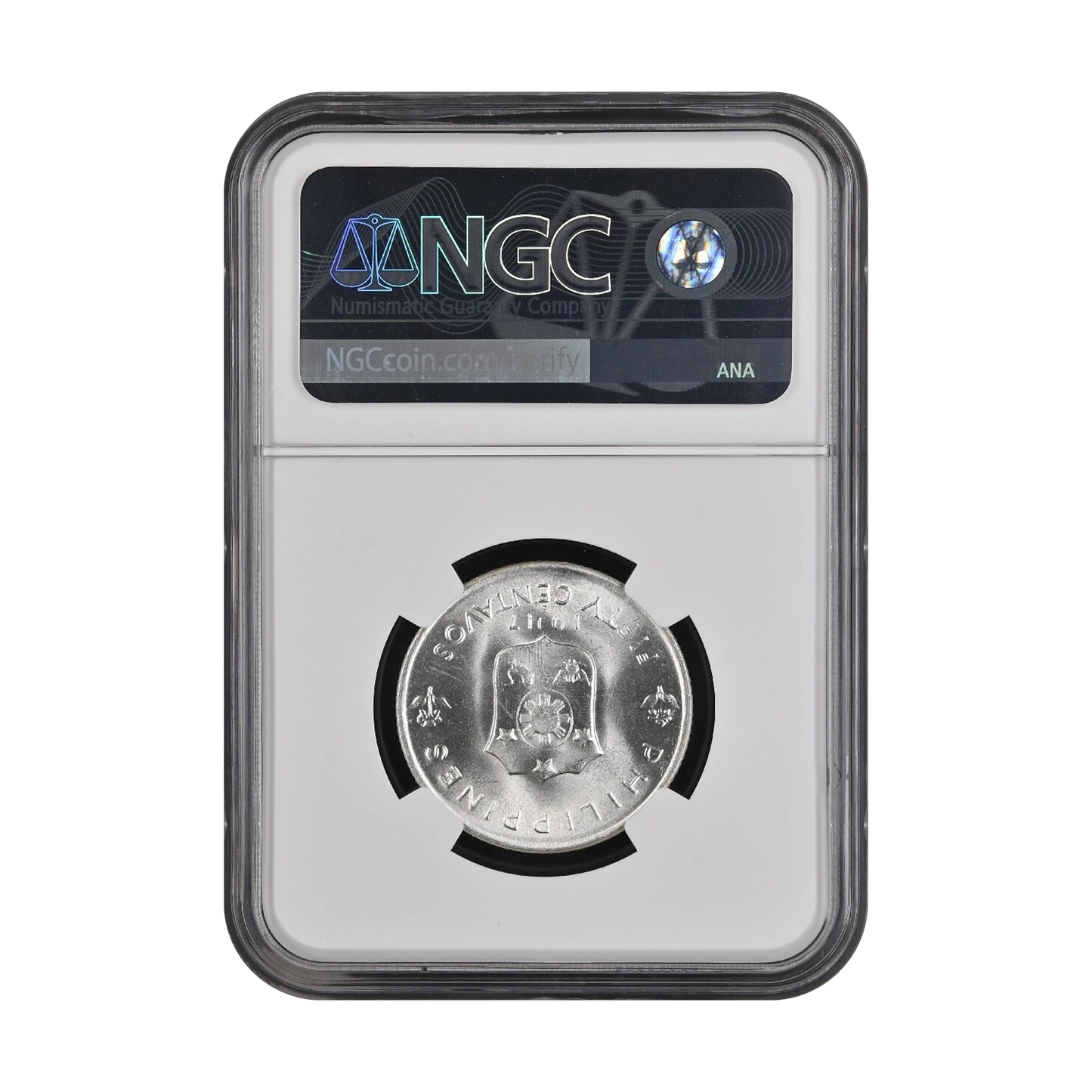 1947-S Philippine 50 Centavos Silver - Douglas MacArthur - NGC MS65 DDO