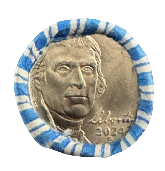 2024 P Jefferson Nickel Roll BU - Roll of 40 - CoinsTV