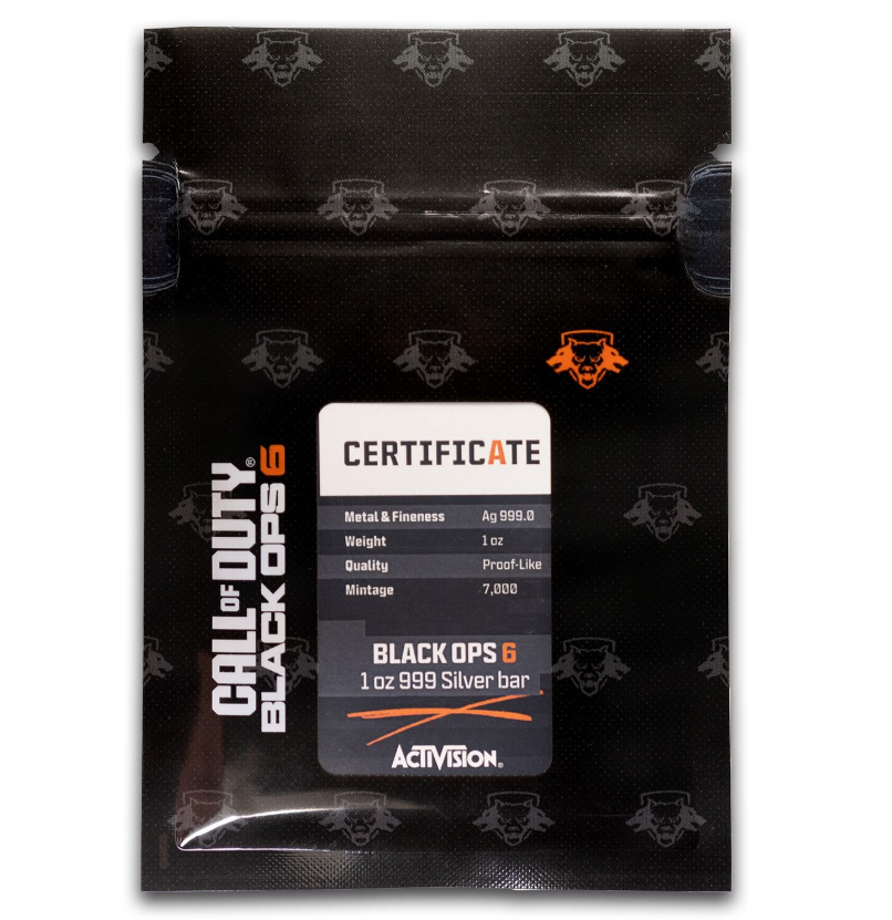 Call of Duty Black Ops 6 1 oz Silver Bar - CoinsTV