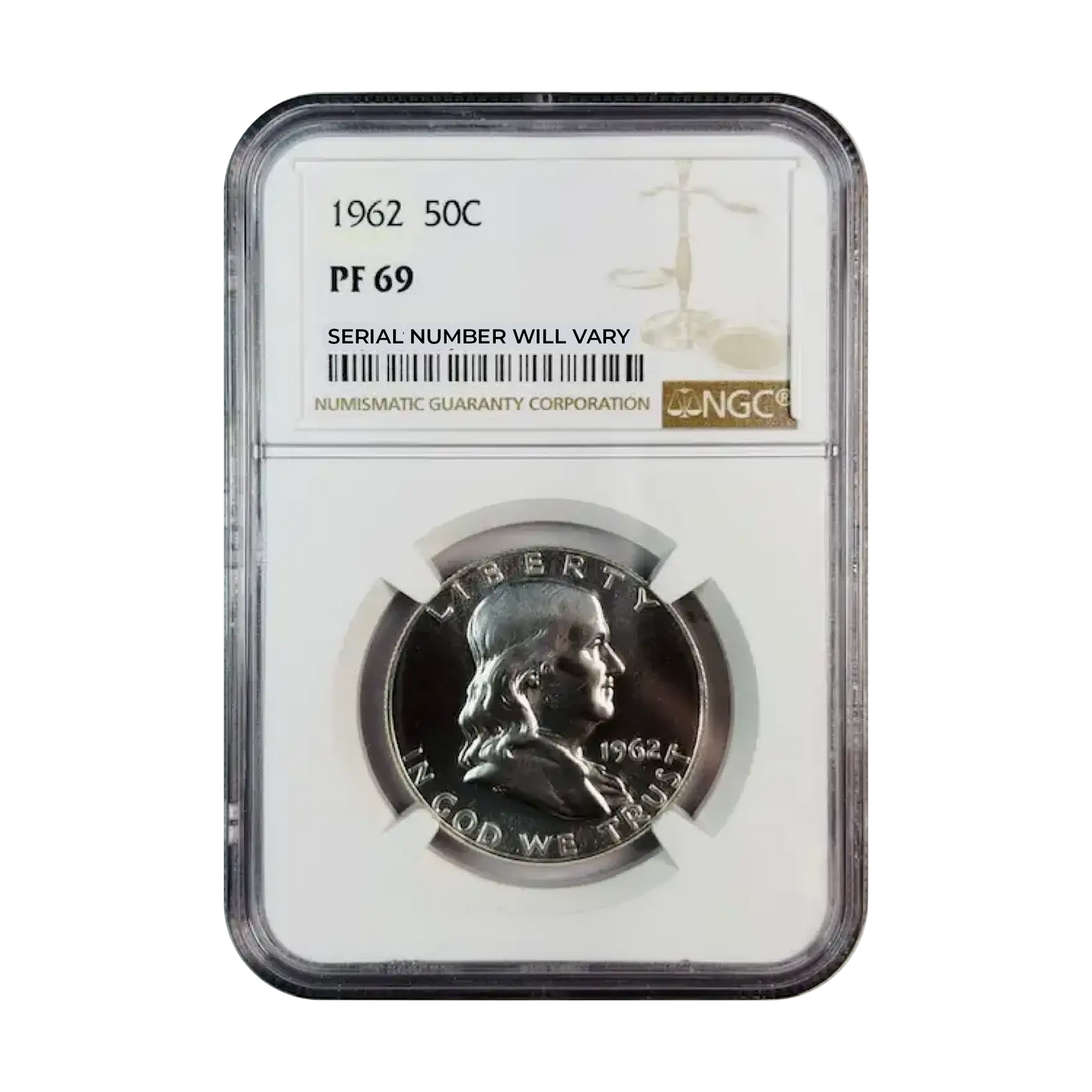 1962 Franklin Silver Half Dollar - NGC PF69