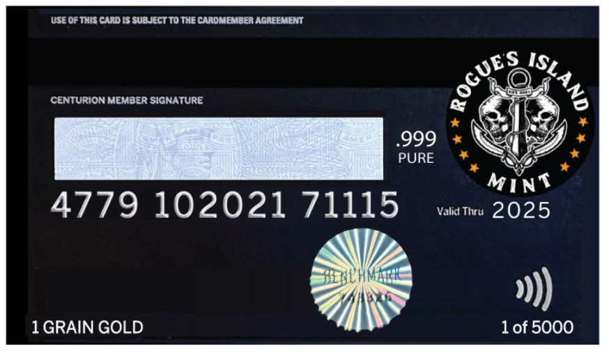 2025 Amerigold Express 1 Grain (1/480 oz) Gold Bar in Card - CoinsTV