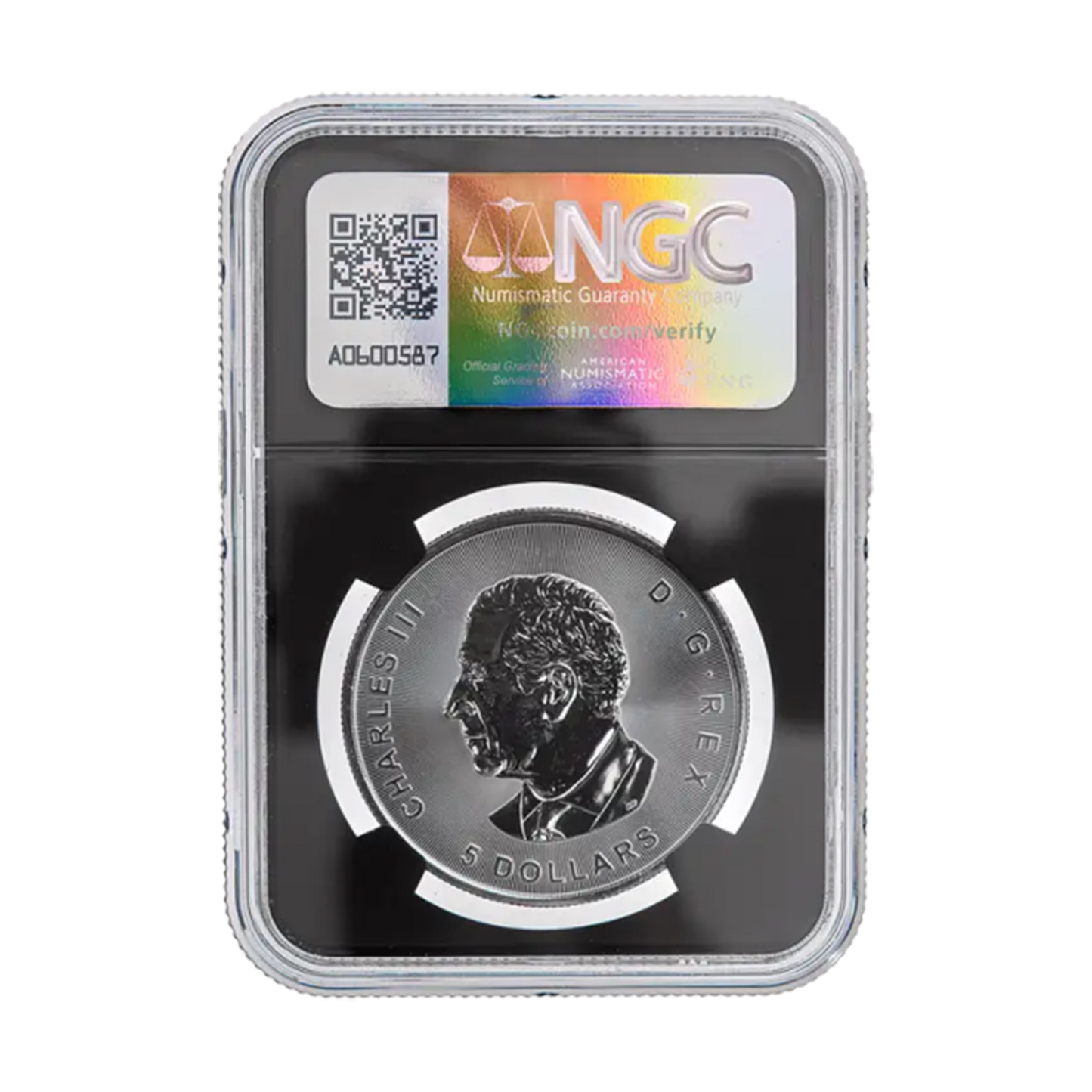 2025 $5 Canada Triple Maple Leaves 1 oz Silver - NGC Gem BU w/ Black Core & Red Maple Leaf Label - CoinsTV
