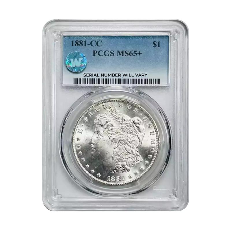 1881-CC Morgan Silver Dollar Carson City - PCGS MS65+ Sight White