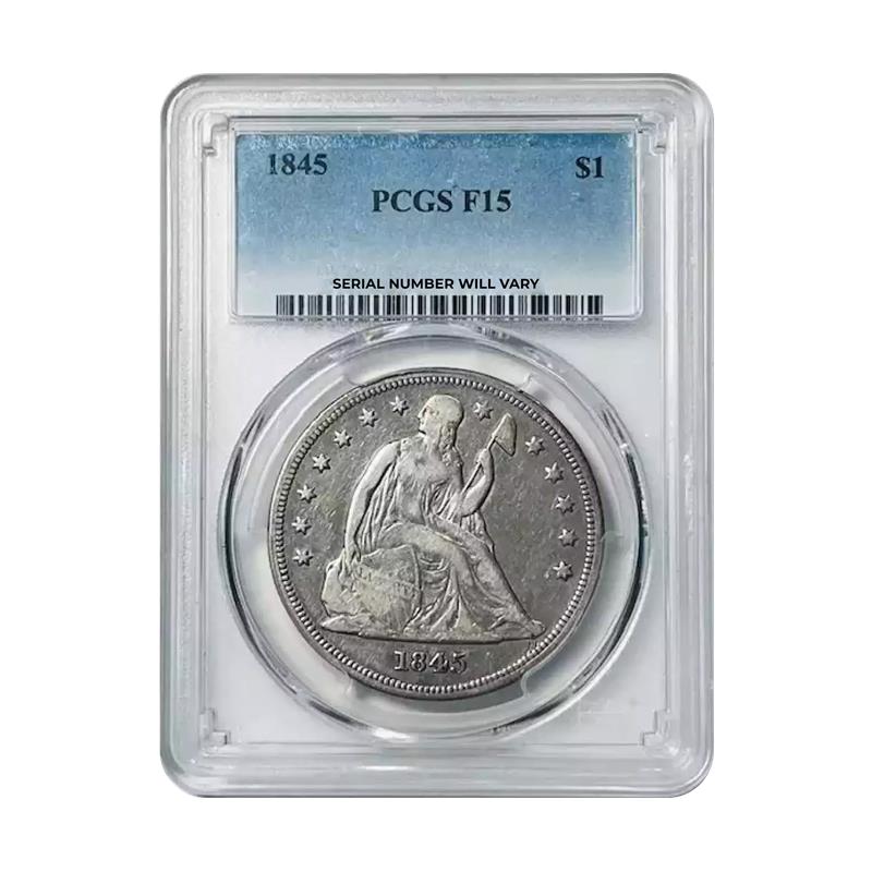 1845 Seated Liberty Silver Dollar - CoinsTV