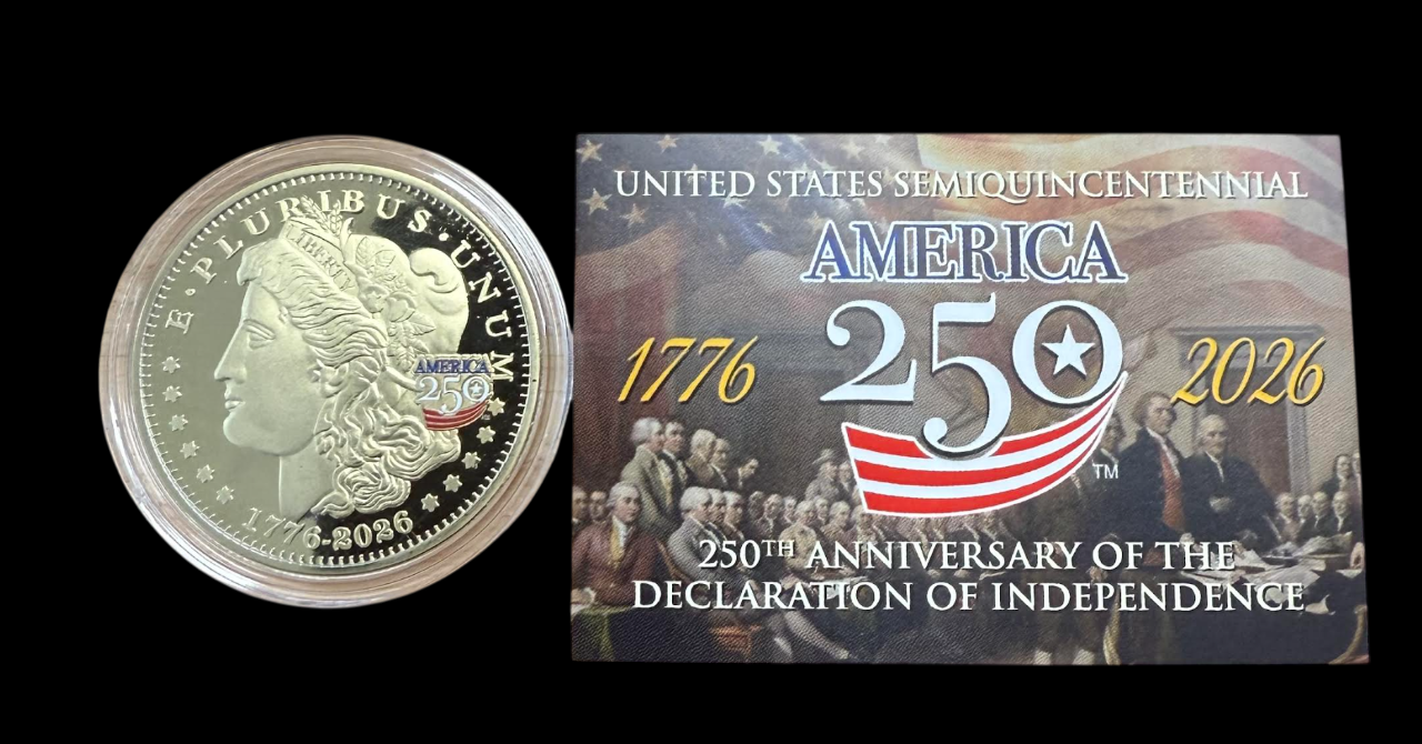 America 250th anniversary Morgan Dollar Round - CoinsTV
