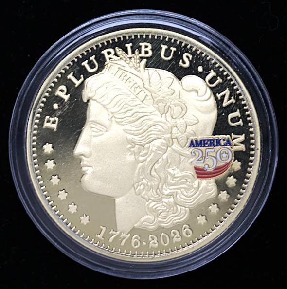 America 250th anniversary Morgan Dollar Round - CoinsTV