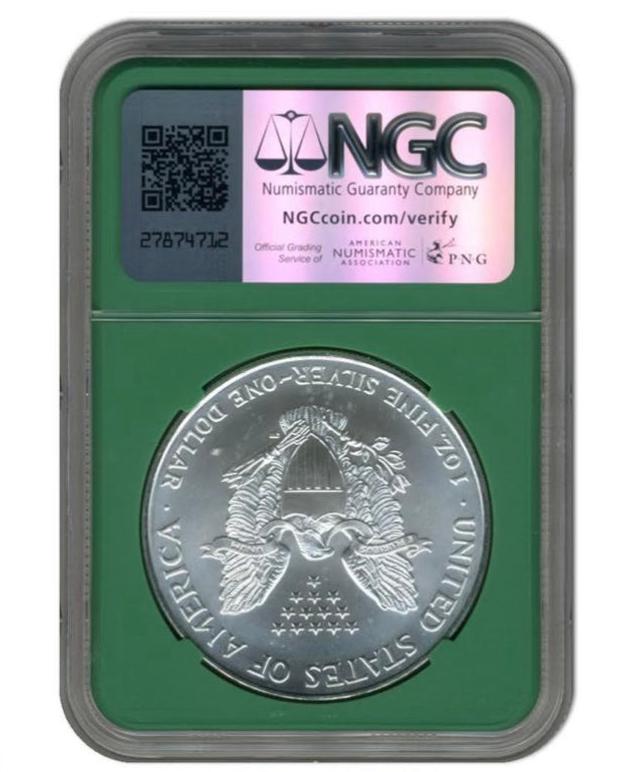 1997 Silver Eagle Struck in 1996 - Early Production - NGC MS69 Monster Box Label